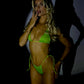 RHINESTONE BIKINI BOTTOM - LIME GREEN