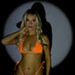 RHINESTONE BIKINI BOTTOM - ORANGE