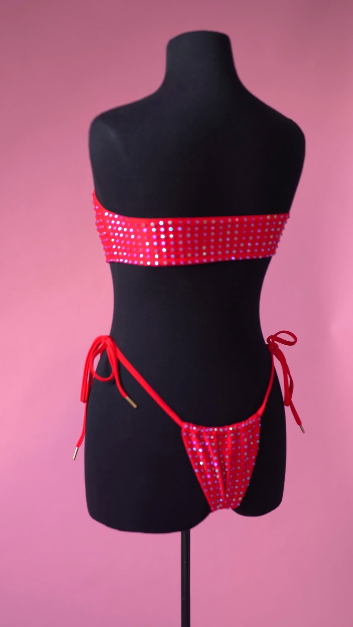 RHINESTONE ROSE BIKINI BOTTOM