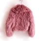 GENUINE MONGOLIAN FUR COAT - BLUSH PINK