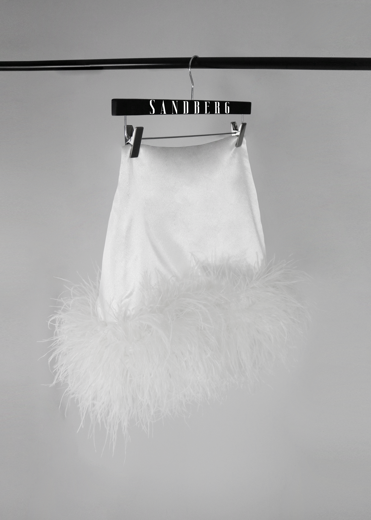 OSTRICH FEATHER MINI SKIRT