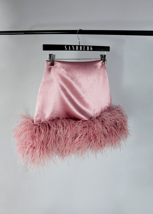 OSTRICH FEATHER MINI SKIRT