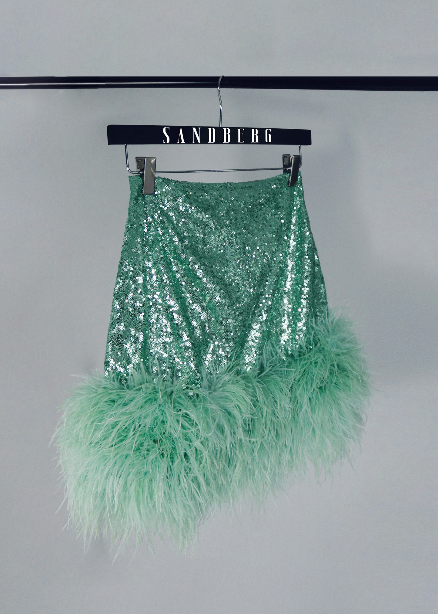 OSTRICH FEATHER MINI SKIRT